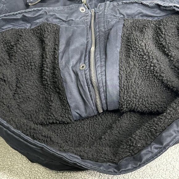 Levi's Jacket Mens M Black Sherpa Lined Utility Field Zip Snap Cargo Pockets - Picture 6 of 12